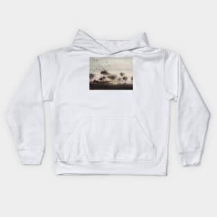 bleak and spooky sunset unique and different Kids Hoodie